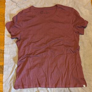 PACT Women's Crewneck Tunic Tee in Mauve